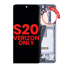 Ecrã OLED com Aro para Samsung Galaxy S20 5G (Verizon 5G UW Frame Only) (Compatível Plus) (Cosmic Gray)