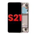 Ecrã OLED com Aro para Samsung Galaxy S21 5G (Compatível Plus) (Phantom White)