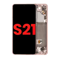 Ecrã OLED com Aro para Samsung Galaxy S21 5G (Compatível Plus) (Phantom Pink)