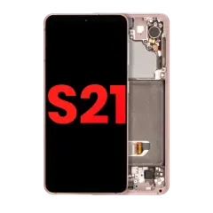 Ecrã OLED com Aro para Samsung Galaxy S21 5G (Compatível Plus) (Phantom Pink)
