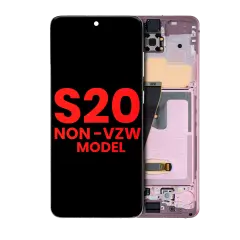Ecrã OLED com Aro para Samsung Galaxy S20 5G (Non-Verizon 5G UW Frame) (Compatível Plus) (Cloud Pink)