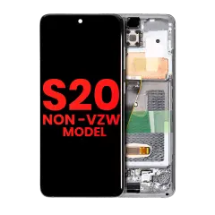 Ecrã OLED com Aro para Samsung Galaxy S20 5G (Non-Verizon 5G UW Frame) (Compatível Plus) (Cloud White)