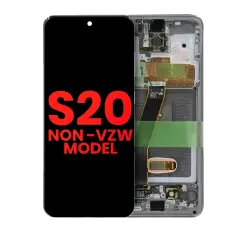 Ecrã OLED com Aro para Samsung Galaxy S20 5G (Non-Verizon 5G UW Frame) (Compatível Plus) (Cosmic Gray)