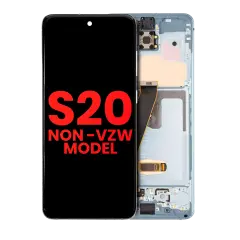 Ecrã OLED com Aro para Samsung Galaxy S20 5G (Non-Verizon 5G UW Frame) (Compatível Plus) (Cloud Blue)