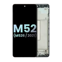 Ecrã OLED com Aro para Samsung Galaxy M52 5G (M526 / 2021) (Service Pack) (Todas as Cores)