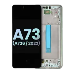 Ecrã OLED com Aro para Samsung Galaxy A73 5G (A736 / 2022) (Service Pack) (Mint)