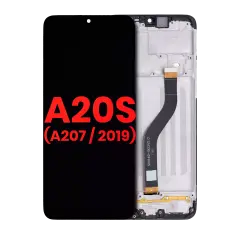 Ecrã LCD com Aro para Samsung Galaxy A20s (A207 / 2019) (Compatível Plus) (Todas as Cores)