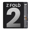 Inner Ecrã OLED com Aro para Samsung Galaxy Z Fold 2 5G (OEM Usado: Grau B/C) (US & International) (Mystic Black)