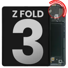 Inner Ecrã OLED com Aro para Samsung Galaxy Z Fold 3 5G (US & International) (OEM Usado: Grau A) (Phantom Green)