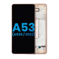 Ecrã LCD com Aro para Samsung Galaxy A53 5G (A536 / 2022) (Without Finger Print Sensor) (Aftermarket: Incell) (Peach)