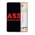 Ecrã OLED com Aro para Samsung Galaxy A53 5G (A536 / 2022) (6.36") (Compatível Plus) (Peach)