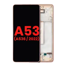 Ecrã OLED com Aro para Samsung Galaxy A53 5G (A536 / 2022) (6.36") (Compatível Plus) (Peach)