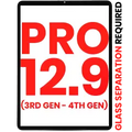 Digitizer para iPad Pro 12.9" 3rd Gen (2018) / 12.9" 4th Gen (2020) (OCA Pre-Installed & Glass Separation Required) (Compatível Plus) (Todas as Cores)