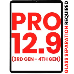 Digitizer para iPad Pro 12.9" 3rd Gen (2018) / 12.9" 4th Gen (2020) (OCA Pre-Installed & Glass Separation Required) (Compatível Plus) (Todas as Cores)