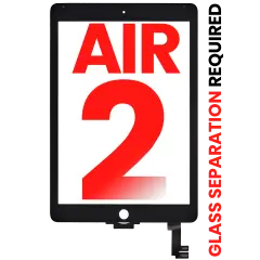Digitizer para iPad Air 2 (OCA Pre-Installed & Glass Separation Required) (Compatível Plus) (Black)