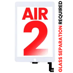 Digitizer para iPad Air 2 (OCA Pre-Installed & Glass Separation Required) (Compatível Plus) (White)