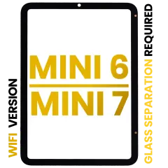 Digitizer para iPad Mini 6 (2021) / Mini 7 (2024) (WiFi Only) (OCA Pre-Installed & Glass Separation Required) (Premium) (Todas as Cores)