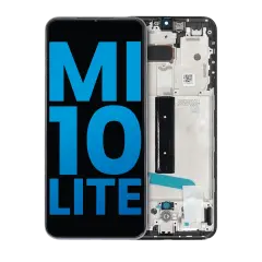 Ecrã LCD com Aro para Xiaomi Mi 10 Lite 5G (Aftermarket: Incell) (Cosmic Gray)