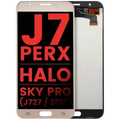 Ecrã LCD sem Aro para Samsung Galaxy J7 Perx / Halo / Sky Pro (J727 / 2017) (Compatível Plus) (Gold)