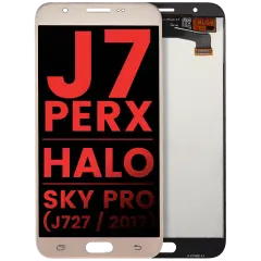 Ecrã LCD sem Aro para Samsung Galaxy J7 Perx / Halo / Sky Pro (J727 / 2017) (Compatível Plus) (Gold)