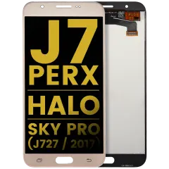 Ecrã LCD sem Aro para Samsung Galaxy J7 Perx / Halo / Sky Pro (J727 / 2017) (Recondicionado) (Gold)
