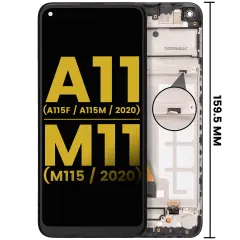 Ecrã LCD com Aro para Samsung Galaxy A11 (A115F/ A115M / 2020) / M11 (M115 /2020) (International Version) (Recondicionado) (Todas as Cores)