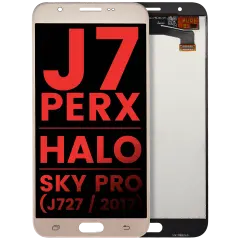 Ecrã LCD sem Aro para Samsung Galaxy J7 Perx / Halo / Sky Pro (J727 / 2017) (Compatível Plus) (Gold)