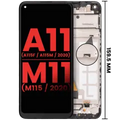 Ecrã LCD com Aro para Samsung Galaxy A11 (A115F/ A115M / 2020) / M11 (M115 /2020) (International Version) (Compatível Plus) (Todas as Cores)
