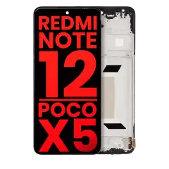 Ecrã OLED com Aro para Xiaomi Redmi Note 12 5G / Poco X5 (Compatível Plus) (Todas as Cores)