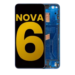 Ecrã LCD com Aro para Huawei Nova 6 5G (Recondicionado) (Blue)