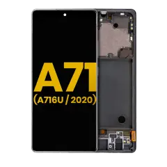 Ecrã OLED com Aro para Samsung Galaxy A71 5G (A716U / 2020) (Recondicionado) (Prism Cube Black)