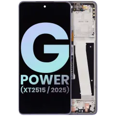 Ecrã LCD com Aro para Motorola Moto G Power (XT2515 / 2025) (OEM Original) (Slate Gray)