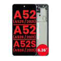Ecrã OLED com Aro para Samsung Galaxy A52 4G (A525 / 2021) / A52 5G (A526 / 2021) / A52S 5G (A528 / 2021) (6.36") (Compatível Plus) (Awesome Violet)