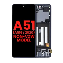 Ecrã OLED com Aro para Samsung Galaxy A51 5G (A516 / 2020) (Non-Verizon 5G UW Frame) (6.46") (Compatível Plus) (Prism Cube Black)