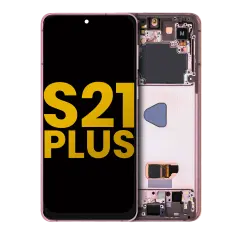 Ecrã OLED com Aro para Samsung Galaxy S21 Plus 5G (Recondicionado) (Phantom Violet / Pink / Gold)