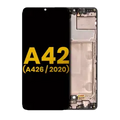 Ecrã OLED com Aro para Samsung Galaxy A42 5G (A426 / 2020) (Recondicionado) (Prism Dot Black)