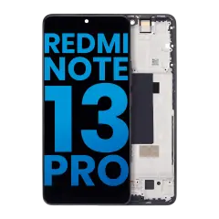 Ecrã LCD com Aro para Xiaomi Redmi Note 13 Pro 5G (Aftermarket: Incell) (Midnight Black)