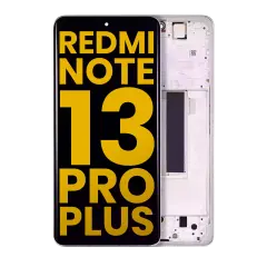 Ecrã OLED com Aro para Xiaomi Redmi Note 13 Pro Plus (Recondicionado) (White)