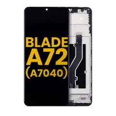 Ecrã LCD com Aro para ZTE Blade A72 4G (A7040) (Recondicionado) (Cinzento Sideral)