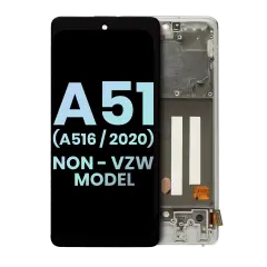 Ecrã OLED com Aro para Samsung Galaxy A51 5G (A516 / 2020) (Non-Verizon 5G UW Frame) (Service Pack) (Prism Cube White)