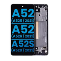Ecrã LCD com Aro (Without Finger Print Sensor) para Samsung Galaxy A52 4G (A525 / 2021) / A52 5G (A526 / 2021) / A52S (A528 / 2021) (Aftermarket : Incell) (Awesome White)