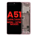 Ecrã OLED com Aro para Samsung Galaxy A51 5G (A516 / 2020) (Non-Verizon 5G UW Frame) (6.46") (Compatível Plus) (Prism Cube Pink)