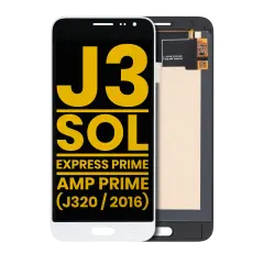 Ecrã OLED sem Aro para Samsung Galaxy J3 / Sol 4G / Express Prime / Amp Prime (J320 / 2016) (Recondicionado) (White)