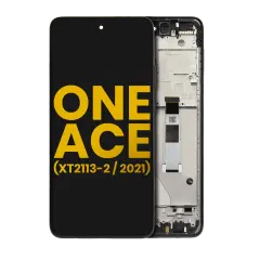 Ecrã LCD com Aro para Motorola One 5G Ace (XT2113-2 / 2021) (Recondicionado) (Volcanic Gray)