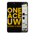 Ecrã LCD com Aro para Motorola One 5G Ace UW (XT2113-1 / 2021) (Recondicionado) (Volcanic Gray)