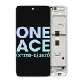 Ecrã LCD com Aro para Motorola One 5G Ace (XT2113-2 / 2021) (OEM Original) (Frosted Silver)