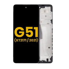 Ecrã LCD com Aro para Motorola Moto G51 5G (XT2171 / 2021) (Recondicionado) (Todas as Cores)