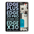 Ecrã OLED com Aro para Motorola Moto Edge Plus / Edge 30 Pro (XT2201-1/4) / Edge X30 5G (XT2201-2/6 /2021) (OEM Original) (Stardust White)