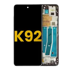 Ecrã LCD com Aro para LG K92 5G (Recondicionado) (Titan Gray)