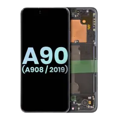 Ecrã OLED com Aro para Samsung Galaxy A90 5G (A908 / 2019) (Service Pack) (Black)